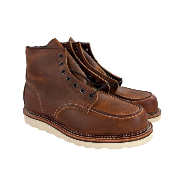 Red Wing 1907 Classic Moc 6-Inch Boots 8.5 D Copper Rough & Tough Made In USA - Picture 1 of 12